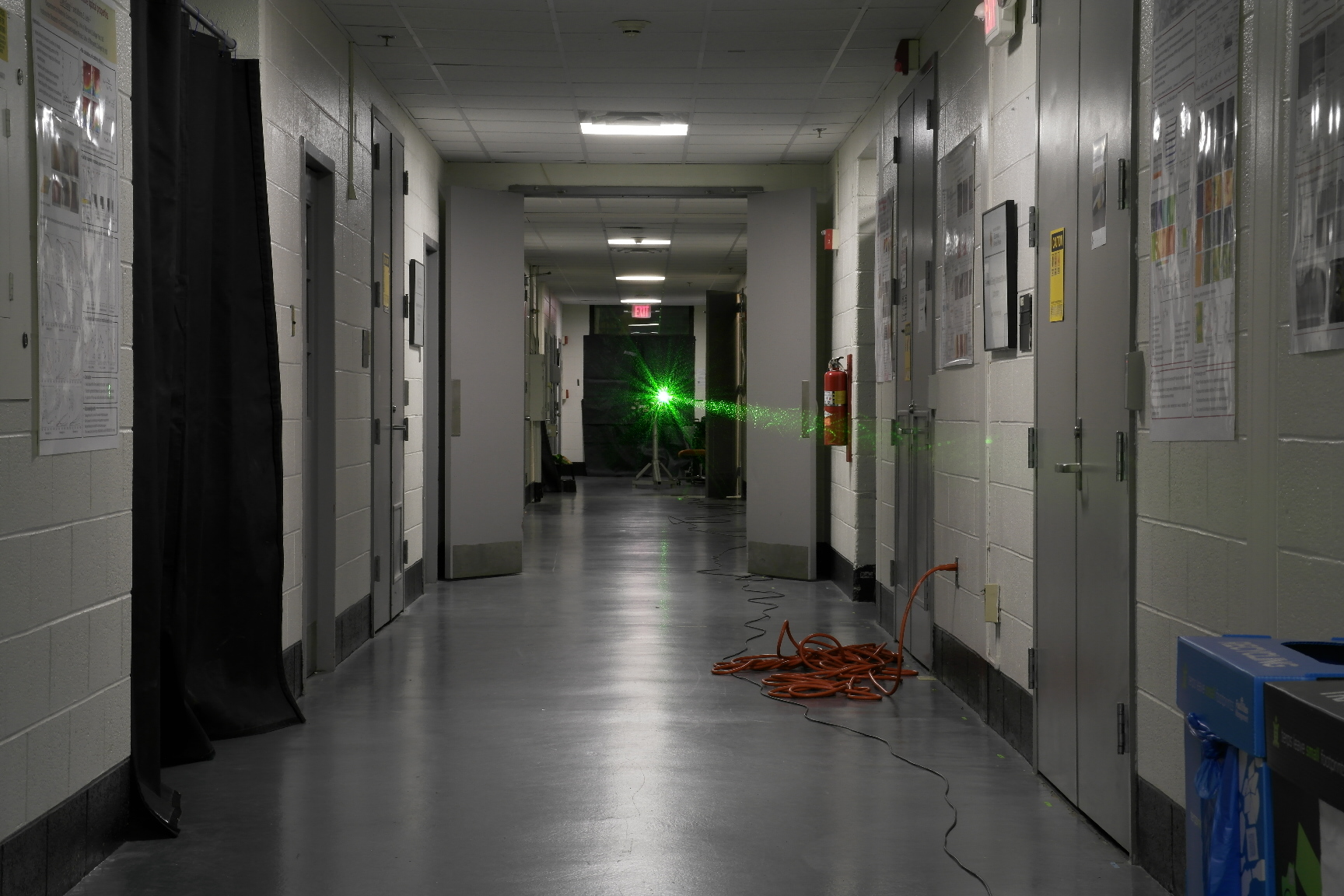 Nearly 50Meter Laser Experiment Sets Record in UMD Hallway College